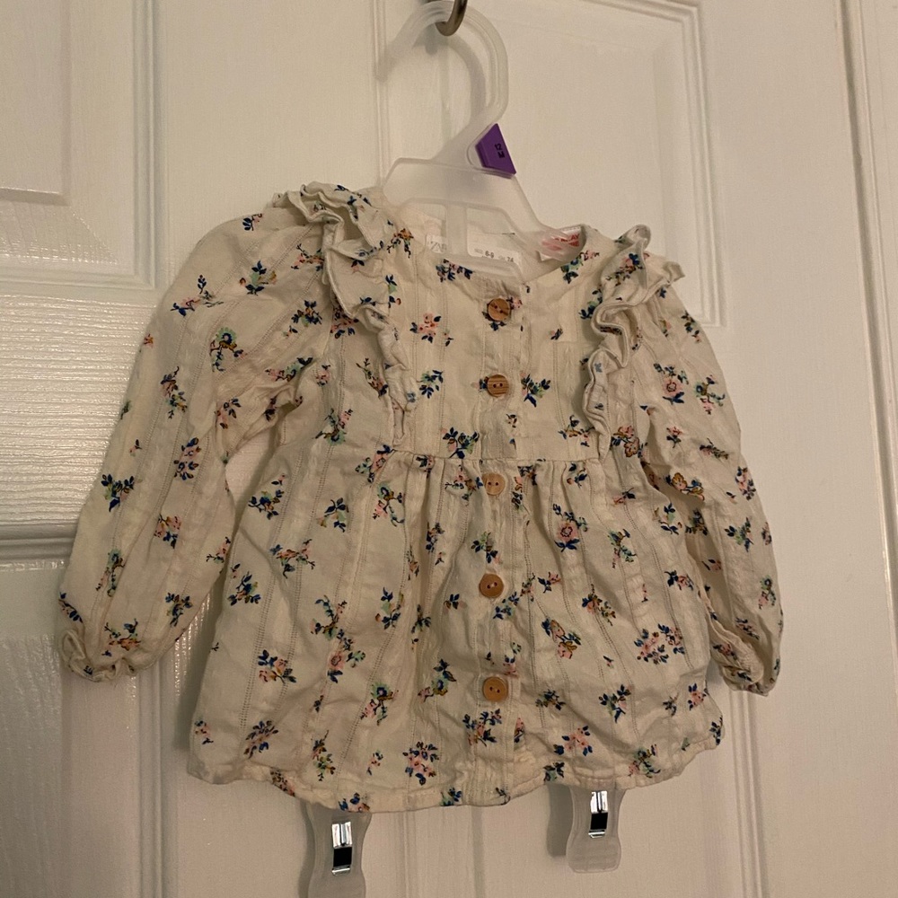 Floral button blouse